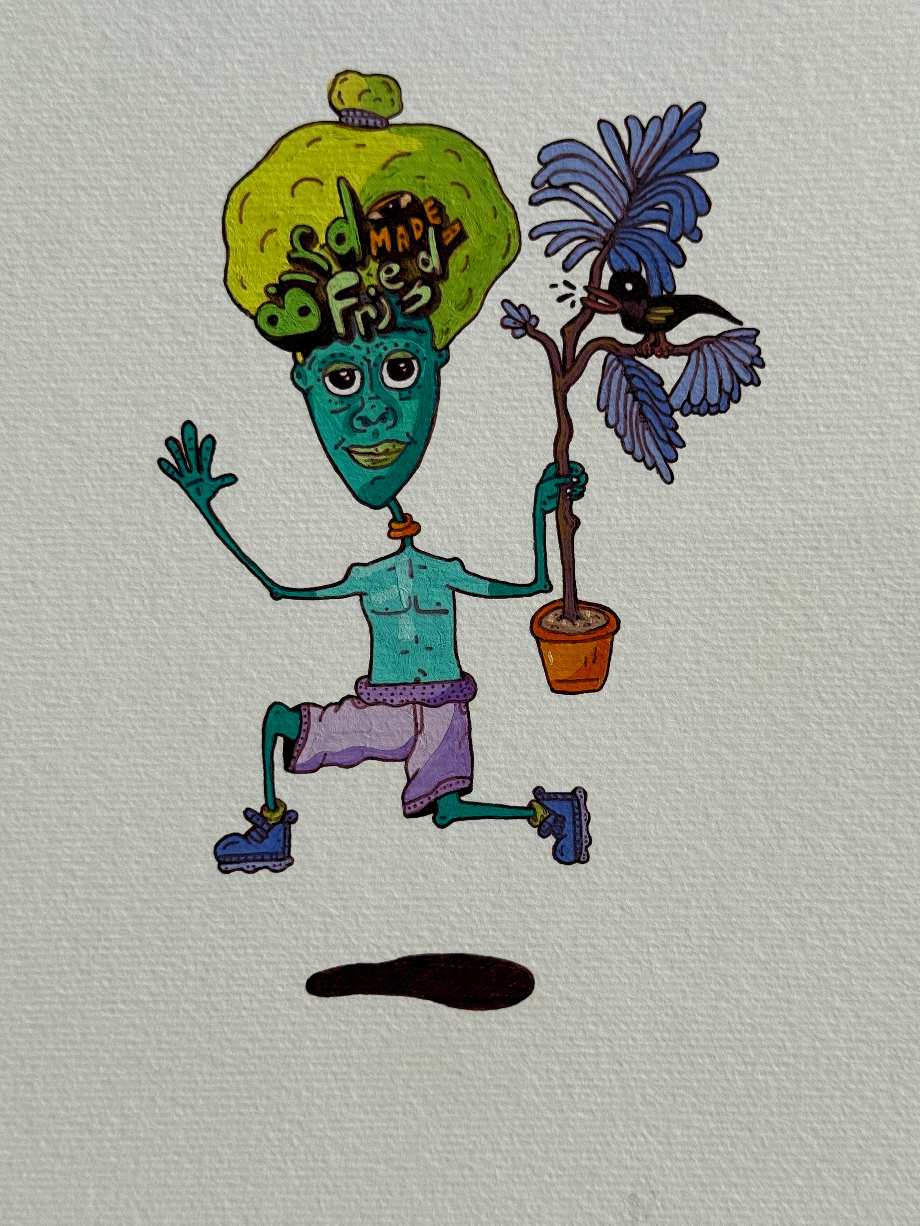 Bird Friend Original Drawing