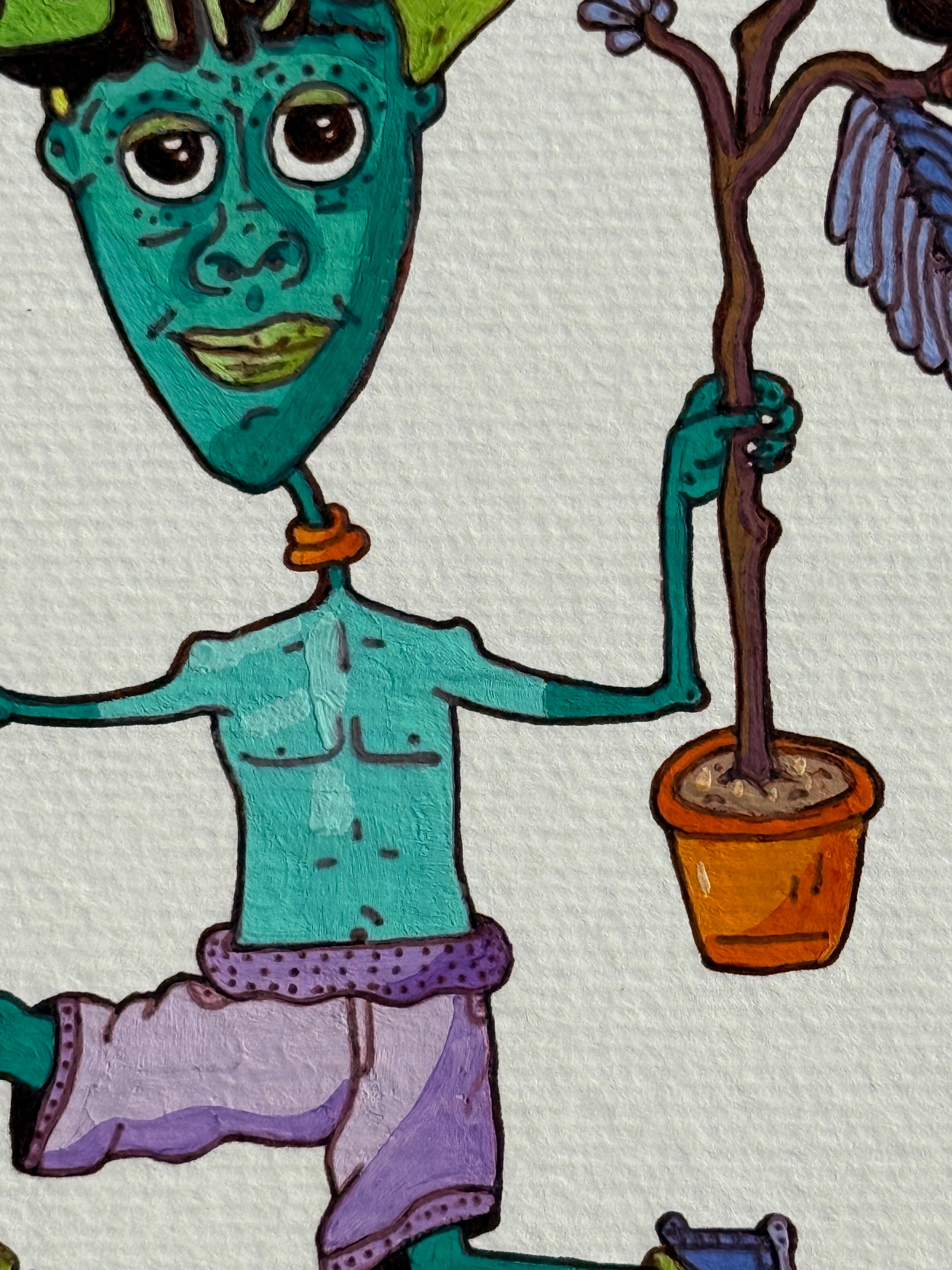 Bird Friend Original Drawing