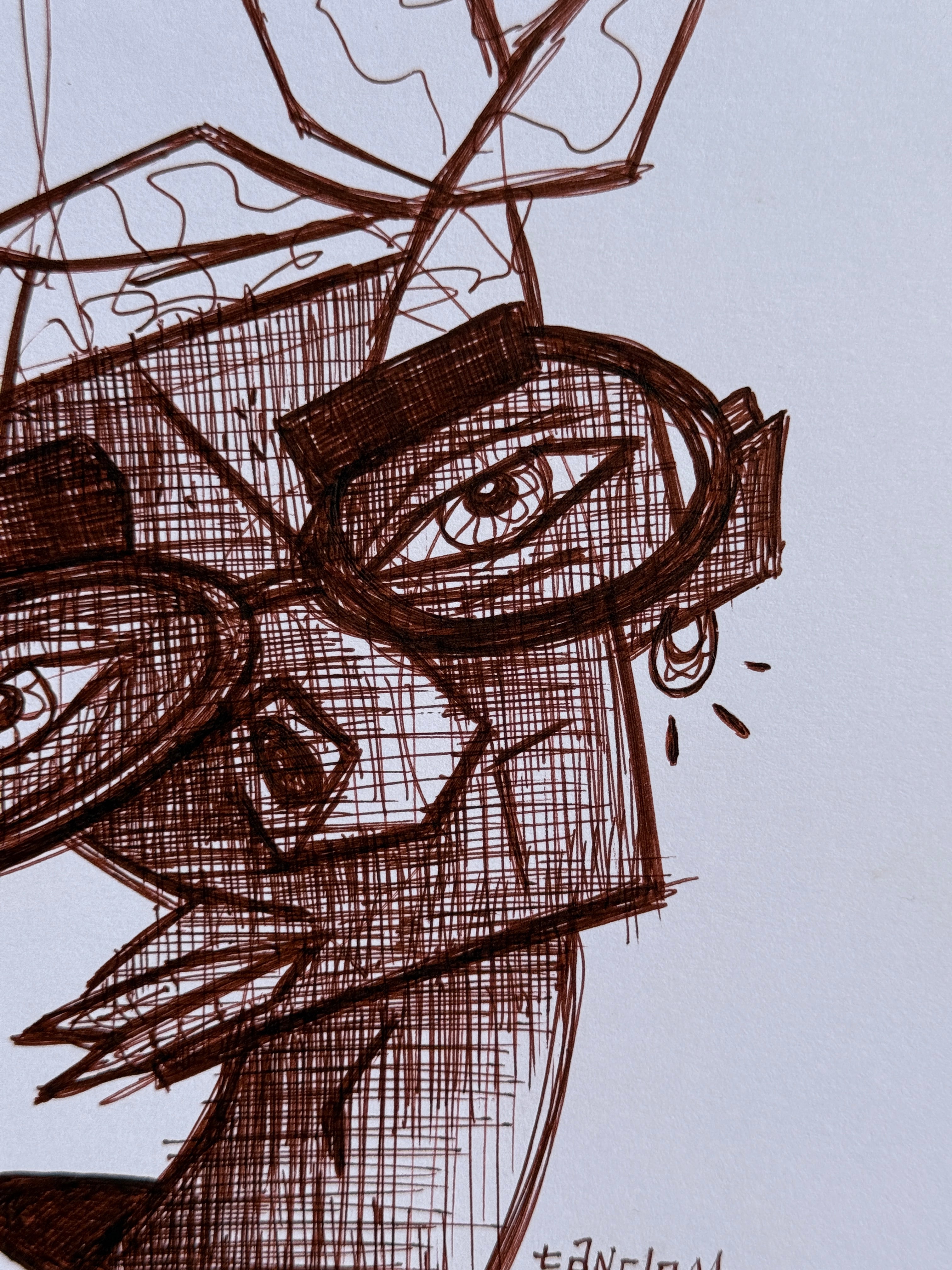 Head Tilt Original Drawing